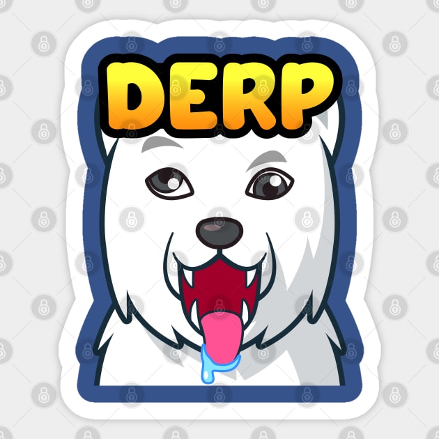 Derpy Dog Sticker by Tejas Farm